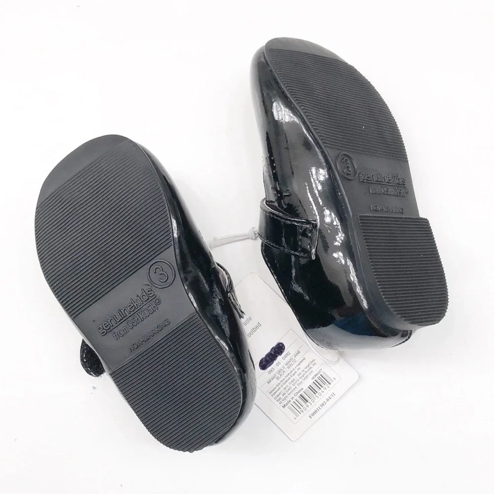 NEW Genuine Kids from OshKosh B'gosh infant girls' Mary Jane black shoes